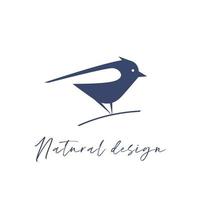 Vogel-Logo. Vektor-Logo. einfaches flaches prägnantes Design. vektor