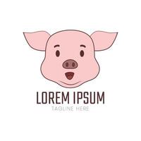 Schwein Kopf Logo Symbol Abbildung vektor