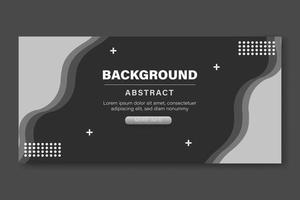 modern flytande abstrakt banner vektor bakgrund i svart grå färg