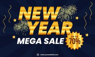 Neujahr Mega Sale Hintergrund vektor