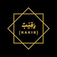 Rakib - Engelsnamen im Islamvektor vektor