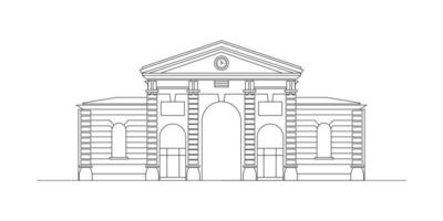 Skizze Abbildung des Gebäudes vektor
