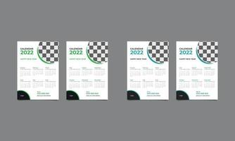 Kalendervorlage für das Jahr 2022. Corporate und professionelles Kalenderdesign für 2022. Vektor-Illustration. vektor