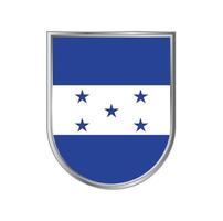 Honduras-Flagge mit silbernem Rahmenvektordesign vektor