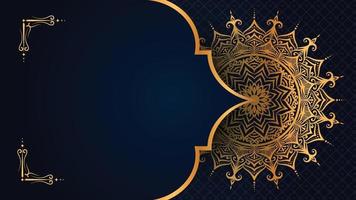 Luxus-Blumenmuster-Textur und traditionelles arabisches Mandala-Konzept, Verwendung für islamisches Ramadan-Banner-Design, Visitenkarten-Grußkarte. vektor