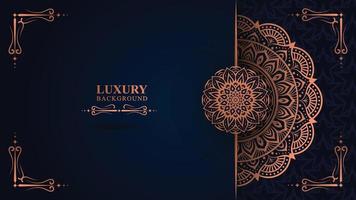 Luxus-Mandala-Hintergrund mit goldenem Arabeskenmuster arabisch-islamischer Oststil. Dekoratives Mandala für Druck, Poster, Bucheinband usw vektor