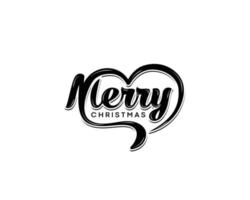 abstraktes Frohe Weihnachten-Logo-Design, Frohe Weihnachten-Liebe-Vektor-Design vektor