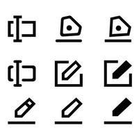 Modus-Bearbeitungssymbol . Web-Icon-Set. Sammlung von Symbolen. einfache vektorabbildung. vektor