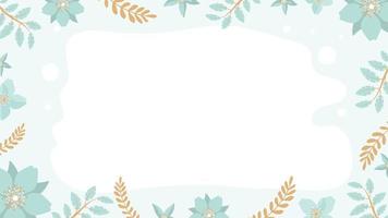 bakgrund för ett kort, bröllopsinbjudan eller affisch med en plats under texten. vit bakgrund med blommor och blad. vektor. vektor