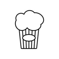 schwarzes Popcorn-Symbol vektor