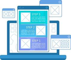 Websitestruktur-Infografik-Diagramm-Designvorlage vektor