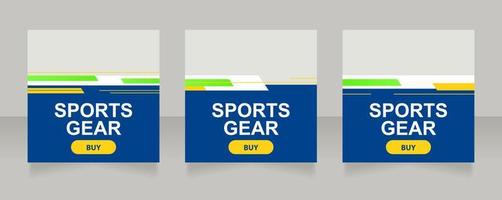 sport utrustning och utrustning butik webb banner designmall vektor