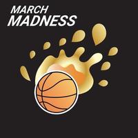 Print March Madness, dieses Design ist perfekt für Banner-Designs, Poster, Hintergründe, Tapeten, Geschenkkarten und Geschenkkarten vektor