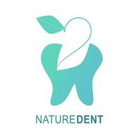 Natur-Zahnpflege-Logo. passend für Ihr Gesundheitsunternehmen. Zahn minimalistisches und flaches, stilvolles Design-Vektor-Logo-Zeichen. Zahnarzt-Stomatologie-Logo-Konzept. Logo für Klinik, Krankenhaus oder Arzt. vektor