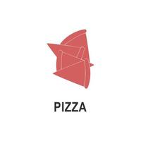 einfaches Pizzalogo für Caféverpackungen und Restaurantmenüs. Fast-Food-Logo mit moderner flacher Vektorgrafik. Pizzastück-Logo für italienische Pizzeria mit minimalistischem Pizzarestaurant im flachen Stil vektor