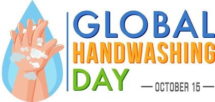 Bannerdesign für den globalen Tag des Händewaschens vektor