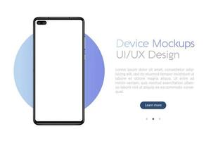 smartphone mockup med tom skärm. ram mindre smartphone. vektor illustration ui ux design för ditt företag