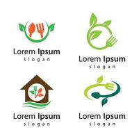 vegetarisk mat logotyp bilder vektor