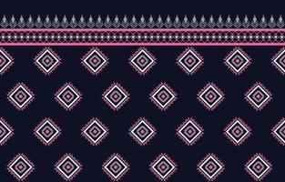 geometrische ethnische Muster Stammes-traditionelles indigenes. Stickstil-Design für Hintergrund, Tapete, Teppich, Stoff, Wrap, Batik, Vektorillustration vektor