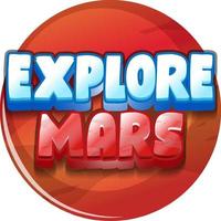 Entdecken Sie das Mars-Wort-Logo-Design vektor