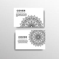 Cover-Vorlage mit Mandala-Blume. vektor