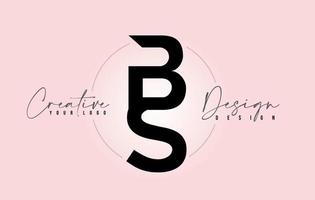 BS-Brief-Design-Symbol-Logo mit Buchstaben übereinander Vektor. vektor