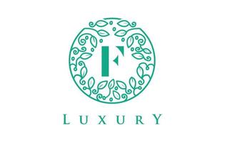 f brief logo luxus.beauty kosmetik logo vektor