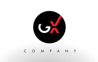 gx logotyp. brev design vektor. vektor