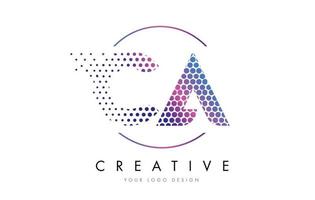 ca ca rosa magenta gepunktete blase brief logo design vektor