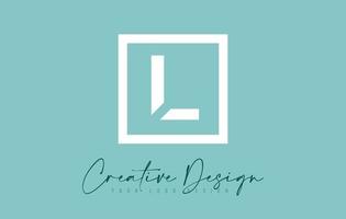 l Brief-Icon-Design mit kreativem, modernem Look und blaugrünem Hintergrund. vektor