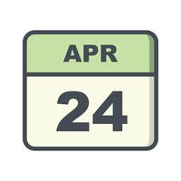 24. April Datum an einem Tagkalender