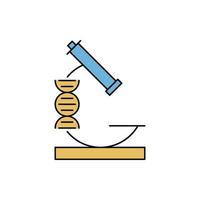 Symbol für DNA-Laborforschungsmikroskop vektor