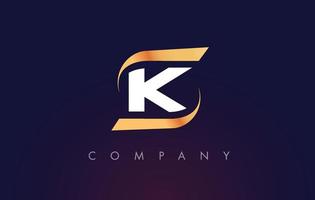 k-Brief-Logo-Design. moderne Briefvorlage. vektor