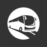 Vektorsymbol eines Busses mit schwarzer Farbe vektor