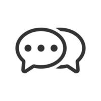 Chat-Nachrichtensymbol auf weißem Hintergrund vektor