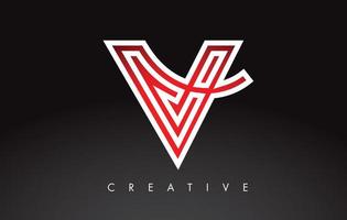 v letter design logotyp. bokstaven v ikon logotyp med moderna swoosh vektor