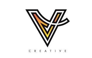 v letter design logotyp. bokstaven v ikon logotyp med moderna swoosh vektor