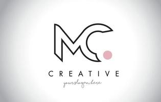 mc brief logo design mit kreativer moderner trendiger typografie. vektor