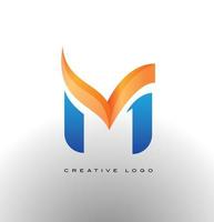 Firmenbuchstabe m Logo Vektor
