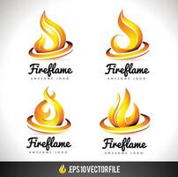 Feuer-Logo-Symbol. Flammenvektordesign vektor