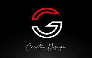 Monogramm g-Brief-Logo-Design mit kreativen Linien-Icon-Design-Vektor. vektor