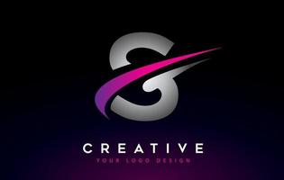 Kreatives s-Brief-Logo-Design mit Swoosh-Symbolvektor. vektor