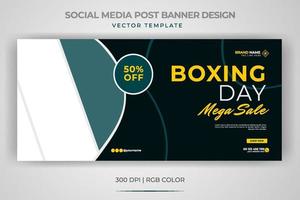 Verkauf Banner Boxtag Sportmode Social Media Post Vektor Template Design