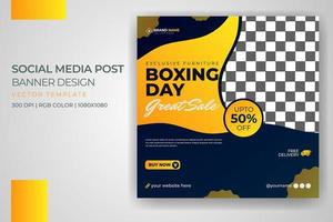 Verkauf Banner Boxtag Sportmode Social Media Post Vektor Template Design