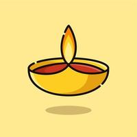 illustration vektorgrafik av diwali lampa vektor