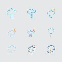 uppsättning regndroppar ikon logotyp vektor illustration design