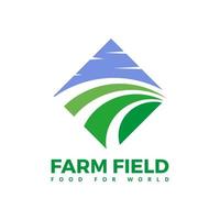 Bauernhof-Feld-Logo vektor