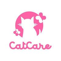 kattvård, rosa katt, kattälskare vektor