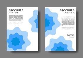 vågig cirkel form broschyr formgivningsmall. enkel och attraktiv broschyr vektor