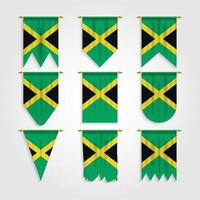 jamaica flagga i olika former, jamaica flagga i olika former vektor